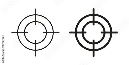 Focusing icon symbol vector graphic designs on white. Best for ui Design