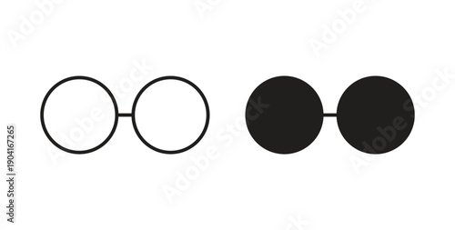 Glasses icon symbol vector graphic designs on white. Best for ui Design