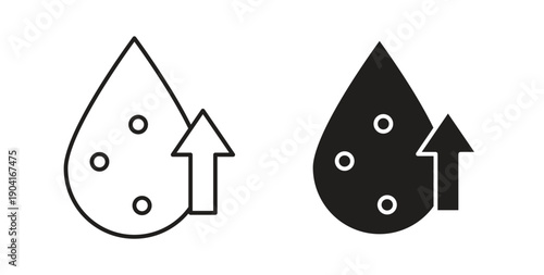 High cholesterol icon symbol vector graphic designs on white. Best for ui Design