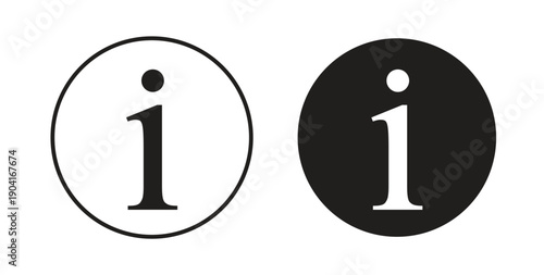 Info icon symbol vector graphic designs on white. Best for ui Design