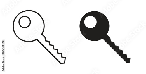key icon symbol vector graphic designs on white. Best for ui Design