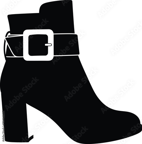 Women ankle boot silhouette fashion footwear icon