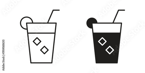 Lemonade icon symbol vector graphic designs on white. Best for ui Design