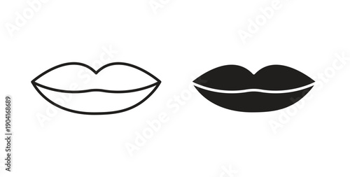 Lips icon symbol vector graphic designs on white. Best for ui Design
