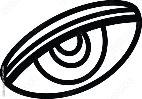 Human Eye Symbol Outline Vector