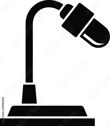 Microphone On Desk Stand Vector