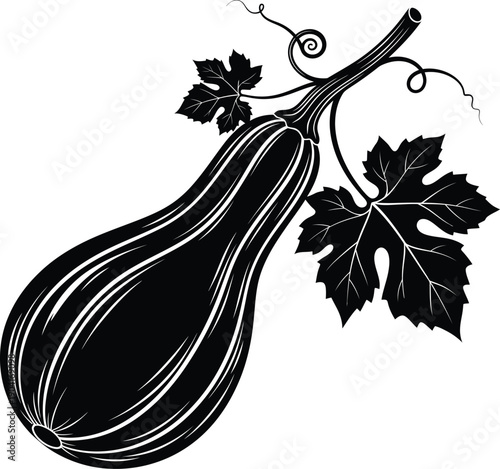 Hanging Eggplant With Leaves Vector