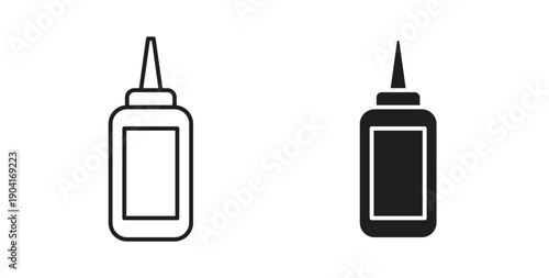 Nasal spray bottle icon symbol vector graphic designs on white. Best for ui Design