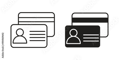 Personal documents icon symbol vector graphic designs on white. Best for ui Design