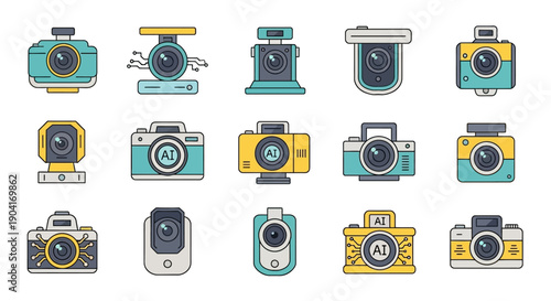 Collection of modern writing tools and digital stylus pens