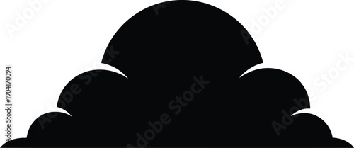 Cloud Silhouette Simple Weather Icon Vector