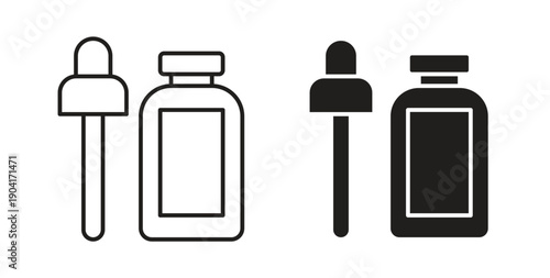 Serum icon symbol vector graphic designs on white. Best for ui Design