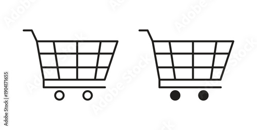 Shopping icon symbol vector graphic designs on white. Best for ui Design
