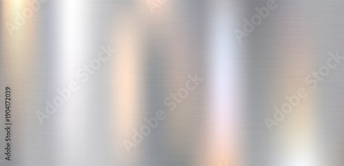 Brushed stainless steel texture with iridescent silver gradient colors
