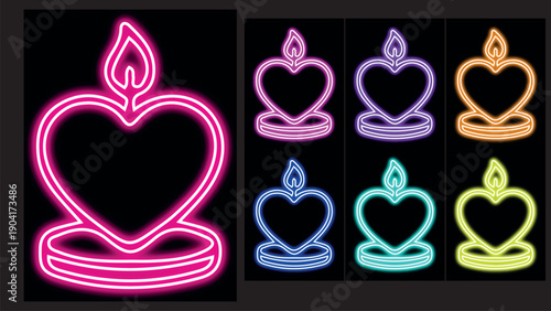 pink heart shape with Black background