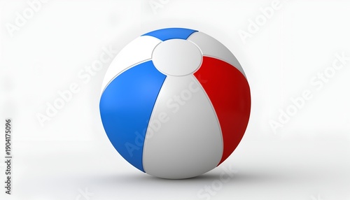 A classic beach ball with red, white, and blue colored panels Free Download A classic beach ball with red, white, and blue colored panels - GFXLoad