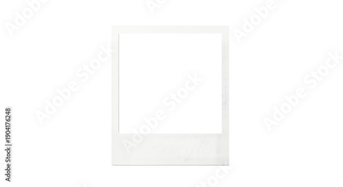 Foto Blank instant photo frame, white, for mockup or template, isolated on transparen