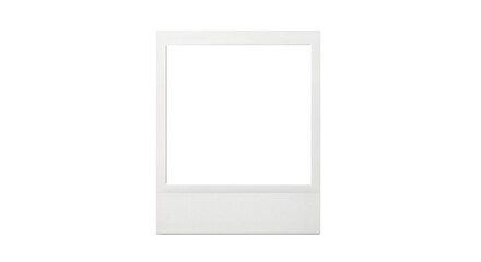 Blank Polaroid photo frame, white, for mockup or overlay effect, isolated on transparent background, png