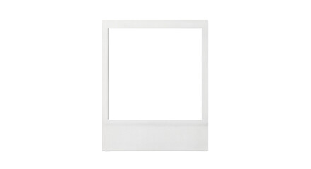 Blank Polaroid photo frame, white, isolated on transparent background, png, for mockup or overlay effect