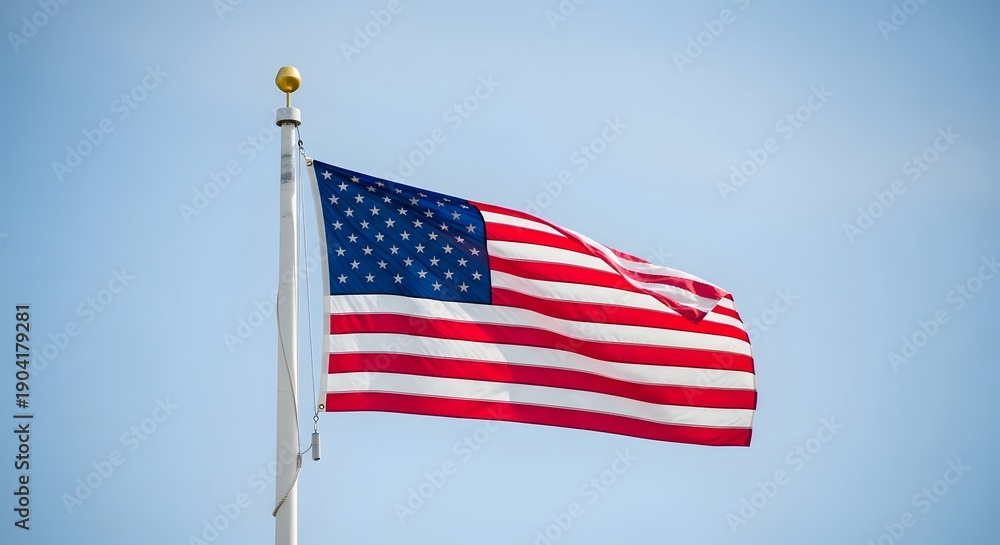 Obraz premium American flag waving on labor day celebrating 4th of july and american flag day