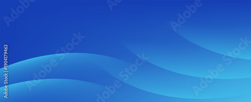 Abstract Blue Gradient Wave Background with Smooth Curves. Suit for banner, web, brochure, pamflet and presentation