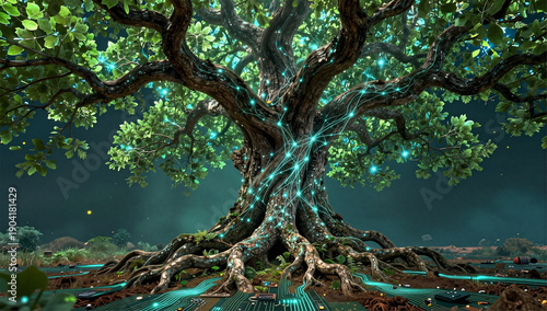 Bioluminescent Neural Network Tree of Life