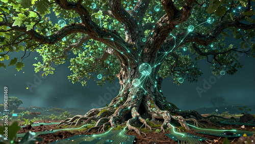 Bioluminescent Neural Network Tree of Life