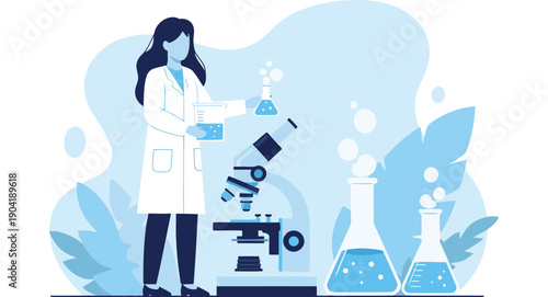 Scientist conducting experiments in a modern laboratory setting