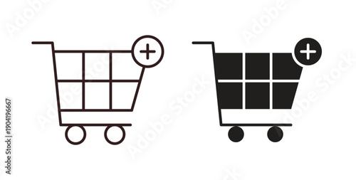 Add to cart icon vector Illustration logo template pack
