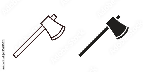Axe icon vector Illustration logo template pack