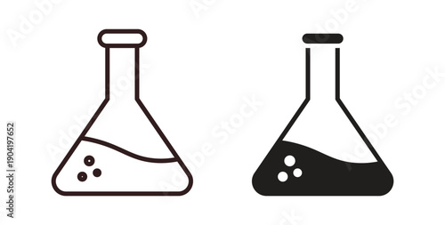 Beaker icon vector Illustration logo template pack