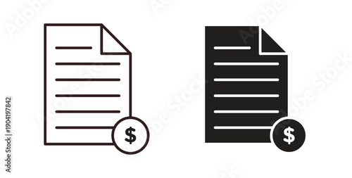 Bill paid icon vector Illustration logo template pack