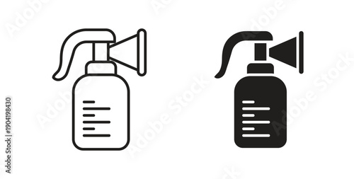 Breast pump icon vector Illustration logo template pack