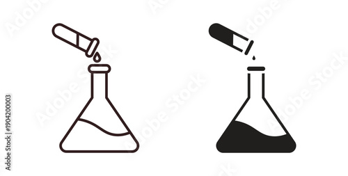 Chemical test icon vector Illustration logo template pack