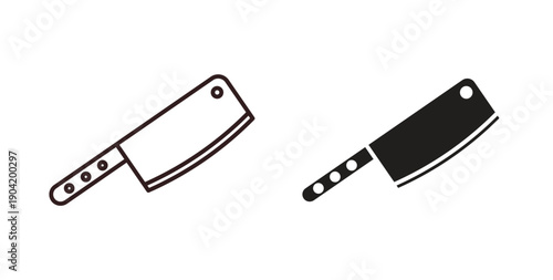 Chopper knife icon vector Illustration logo template pack