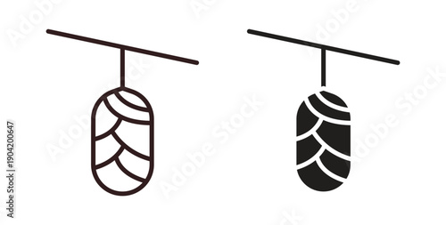 Cocoon icon vector Illustration logo template pack