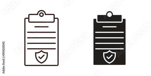 Contract coverage icon vector Illustration logo template pack