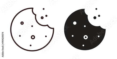 Cookie icon vector Illustration logo template pack