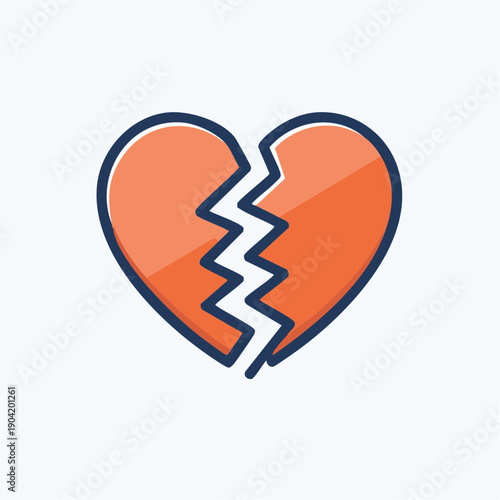 Broken heart illustration symbolizing heartbreak and sorrow.