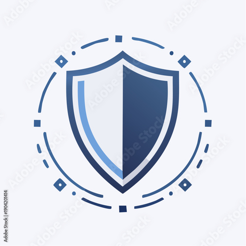 Blue shield icon symbolizing protection and security.