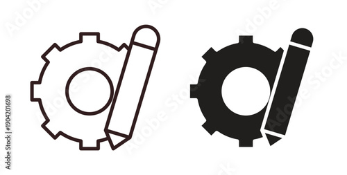 Customization icon vector Illustration logo template pack