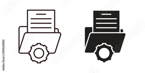 Data management icon vector Illustration logo template pack