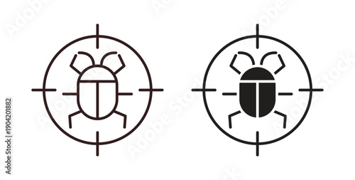 Debug icon vector Illustration logo template pack