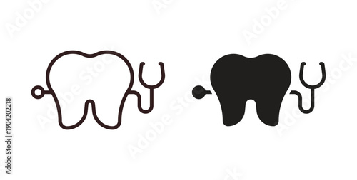 Dental care icon vector Illustration logo template pack