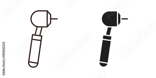 Dental drill icon vector Illustration logo template pack