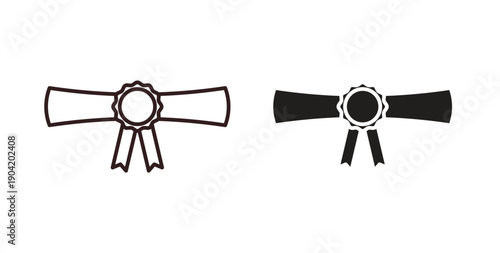 Diploma icon vector Illustration logo template pack