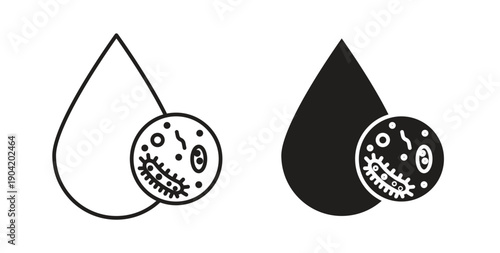 Dirty water drop icon vector Illustration logo template pack