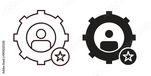 Employee skills icon vector Illustration logo template pack