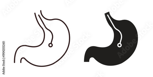 Endoscopy icon vector Illustration logo template pack