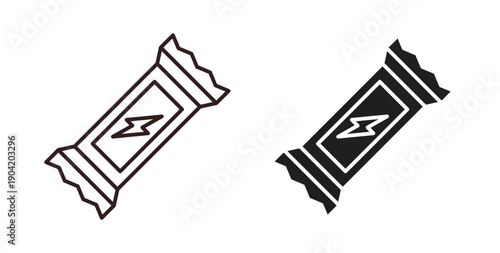 Energy bar icon vector Illustration logo template pack